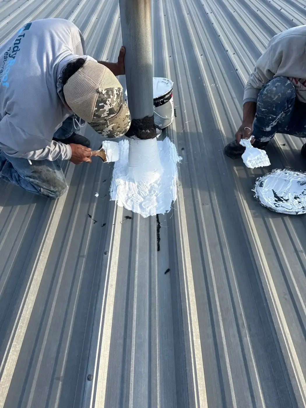 Commercial roof inspection documented in Holliday Farms