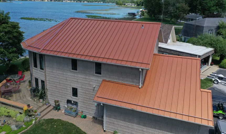 Storm damage documentation on a Holliday Farms commercial building